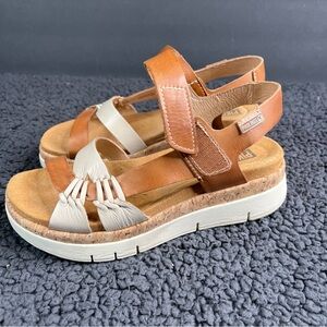 Pikolinos Women's Palma Platform Sandals Marfil/Brandy 6.5/32